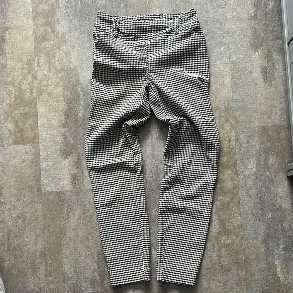 Women's Black and White Checkered Pants